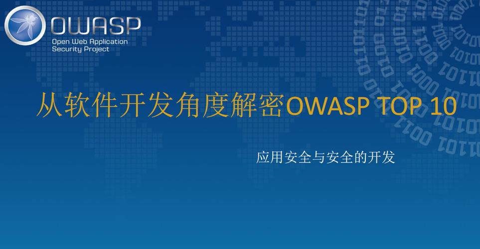从软件开发角度解密 owasp top 10 应用安全与安全的开发